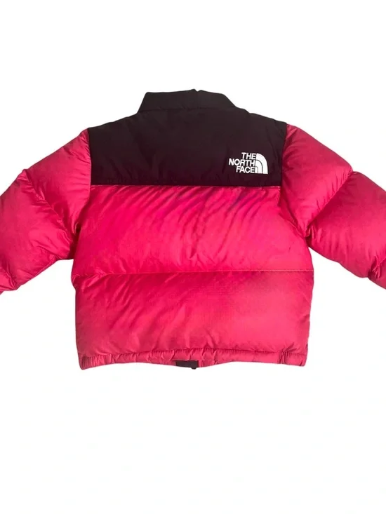 North Face Toddler Girls Retro 96’ Nuptse 700 Down Puffer Jacket Pink Black - Picture 3 of 8